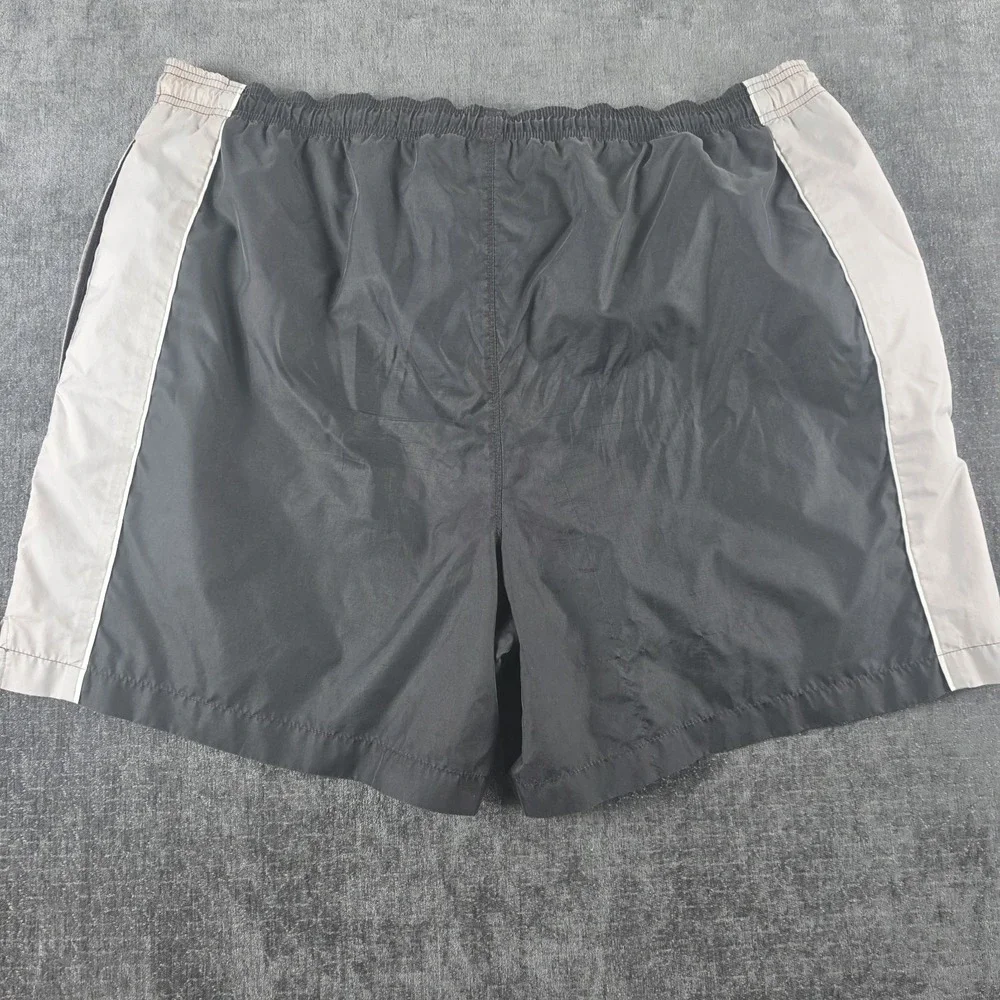 Vtg Y2K Adidas Shorts Mens XXL Black Gray Lined Drawstring Pockets 6